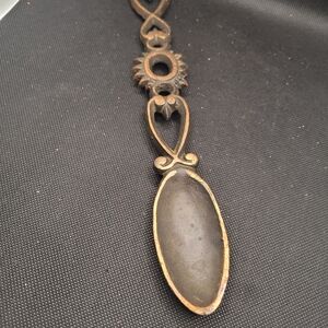 Vintage Cast Iron Salt Spoon Taiwan Rustic Heart Handle Primitive Kitchen Scoop